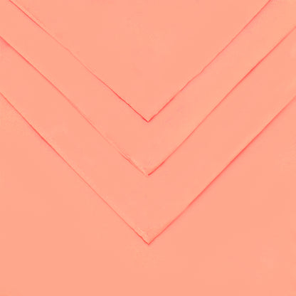 Premium Peach 3-Piece Bed Sheet Set - Fitted Sheet & 2 Pillowcases (1 Fitted Sheet and Free 2 Pillowcases) SE-43